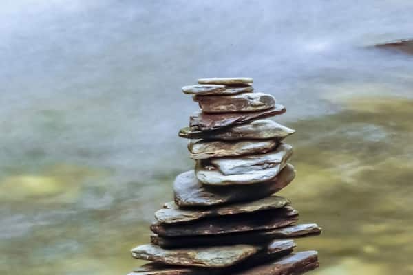 Stone stacks in St. Nectan’s Glen