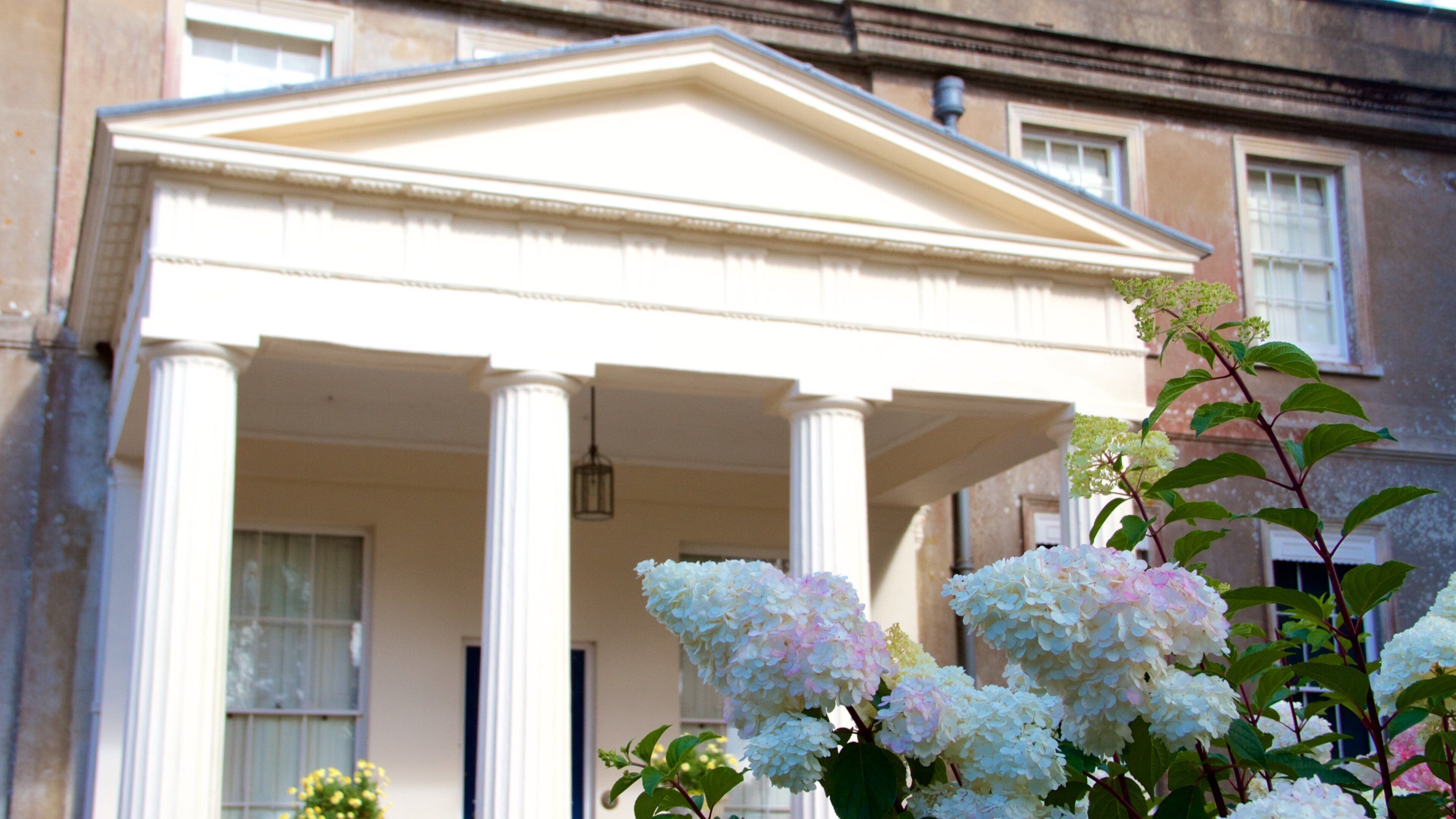 Truro showing flowers and heritage elements