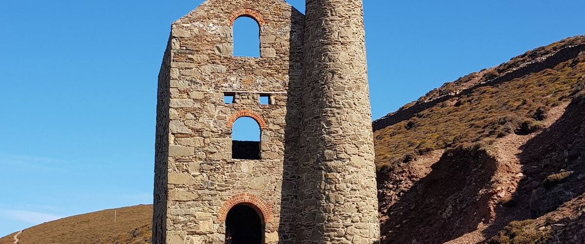 Tin mine at chapel porth Cornwall