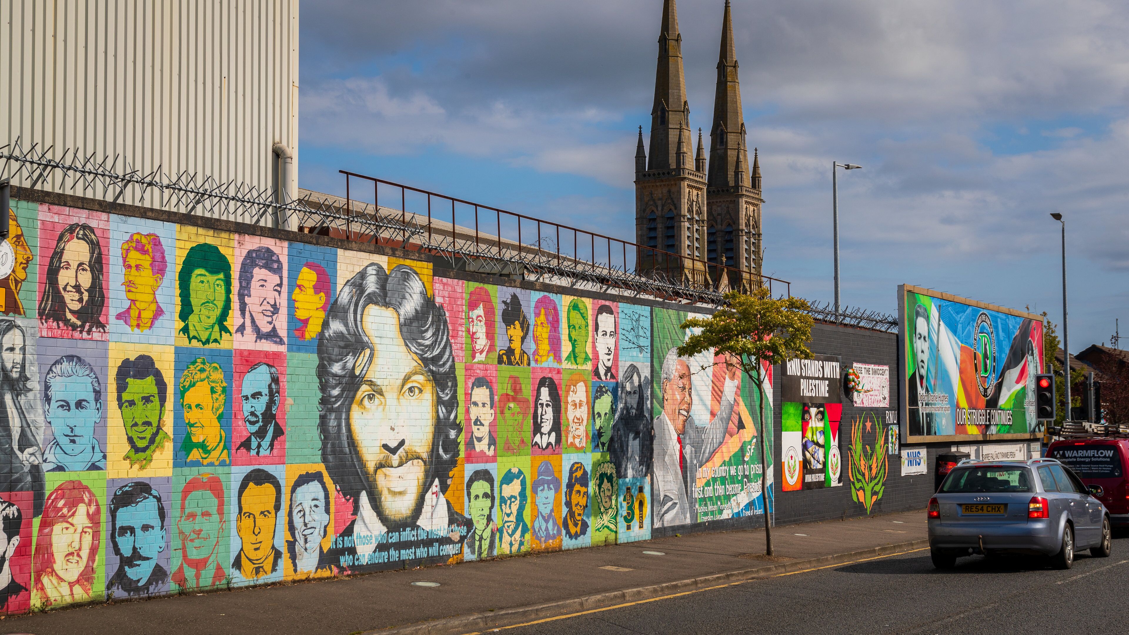 Peace Line featuring outdoor art