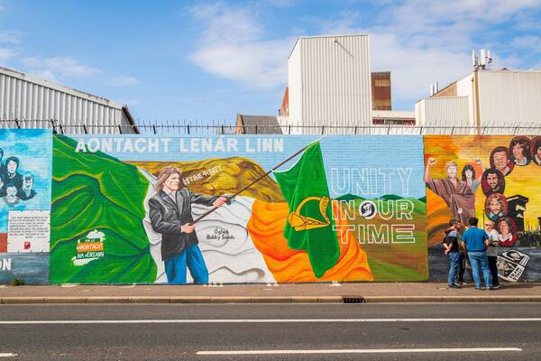 Peace Line featuring outdoor art