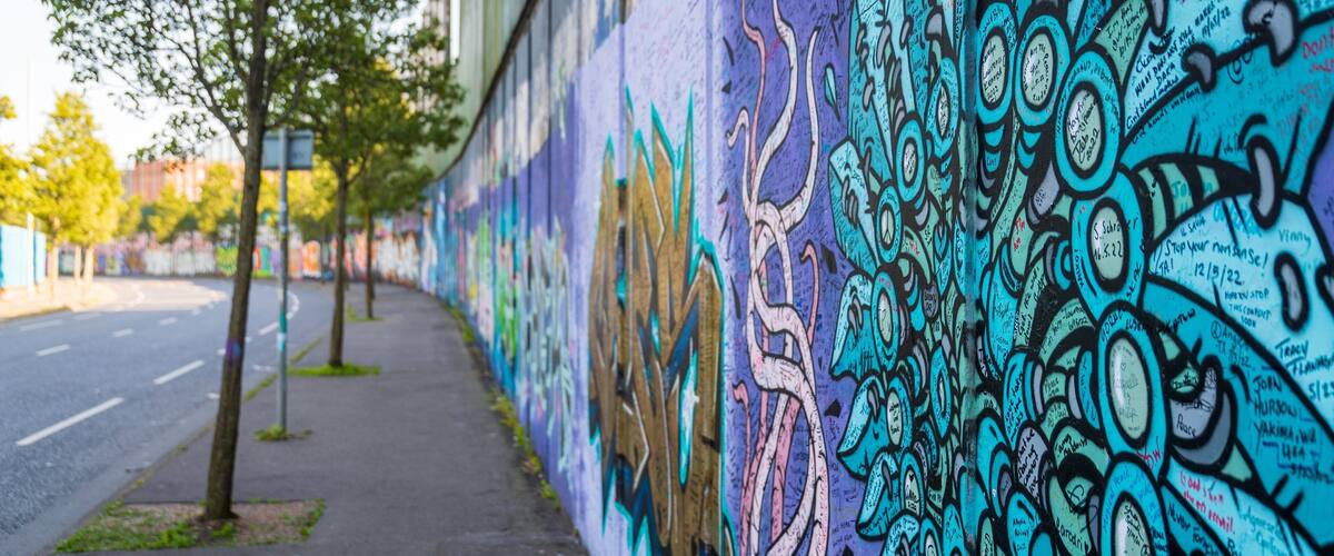 Peace Line featuring outdoor art