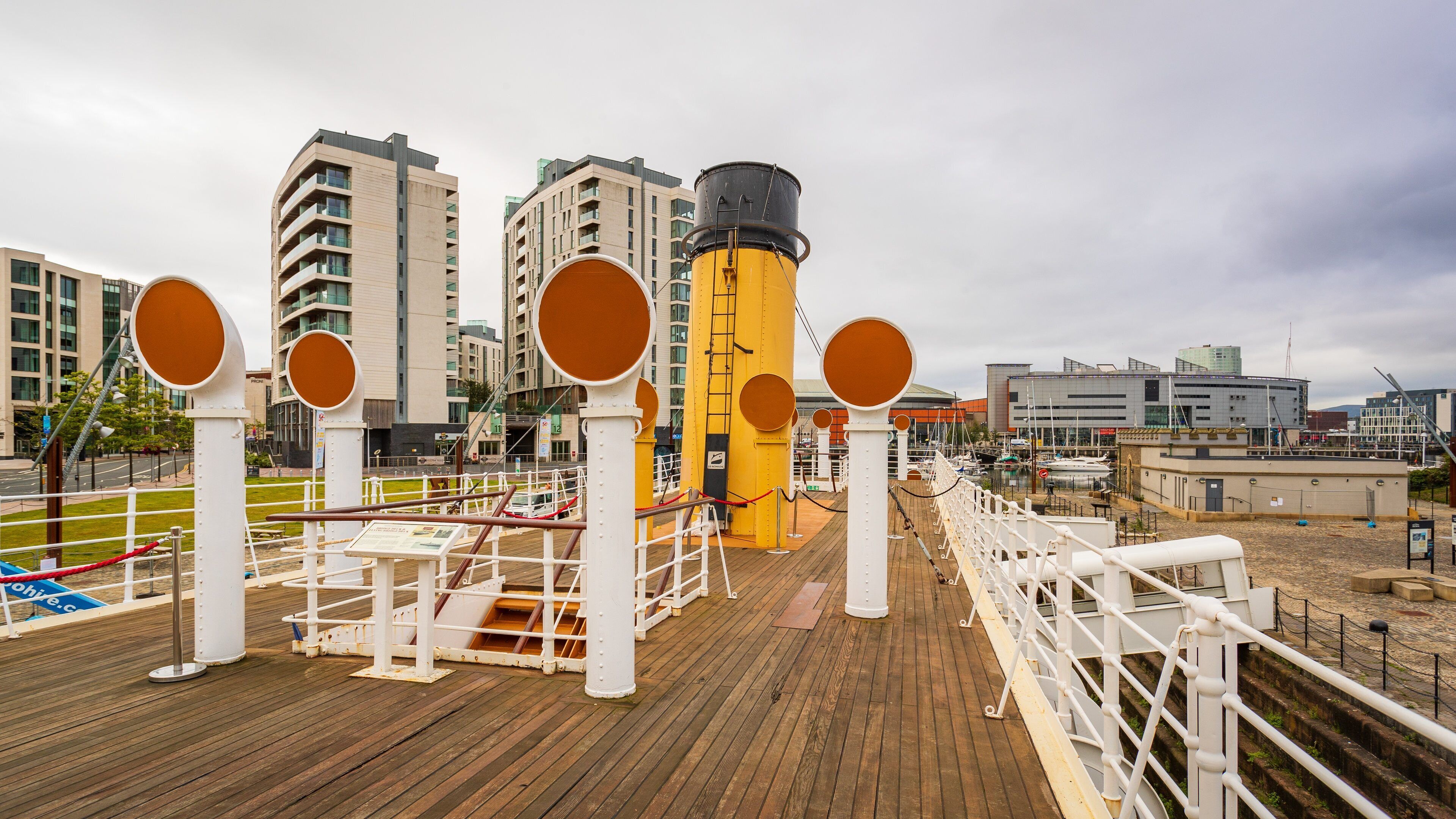 SS Nomadic which includes a marina and heritage elements