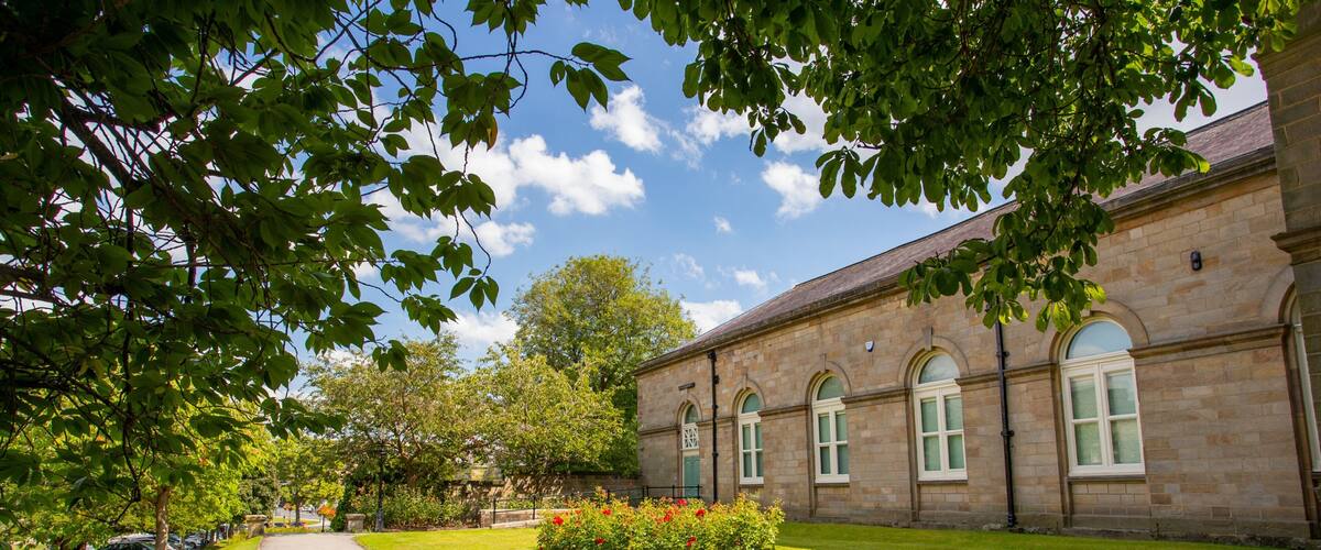 Mercer Art Gallery which includes a park, heritage elements and wildflowers