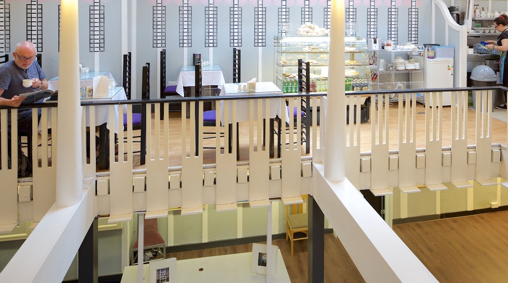 Glasgow ofreciendo vistas de interior, restaurantes y café