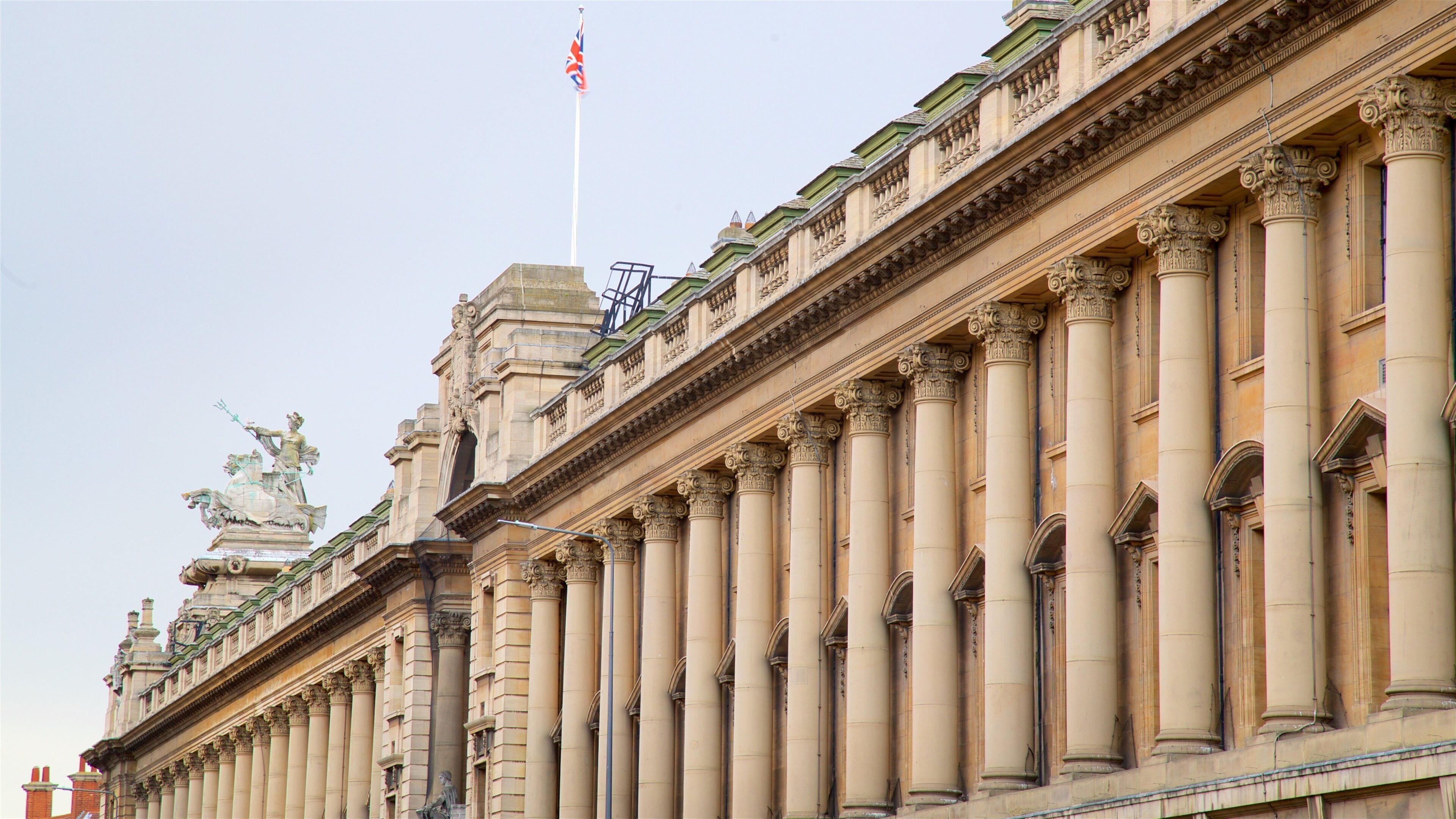 Hull Guildhall showing heritage elements