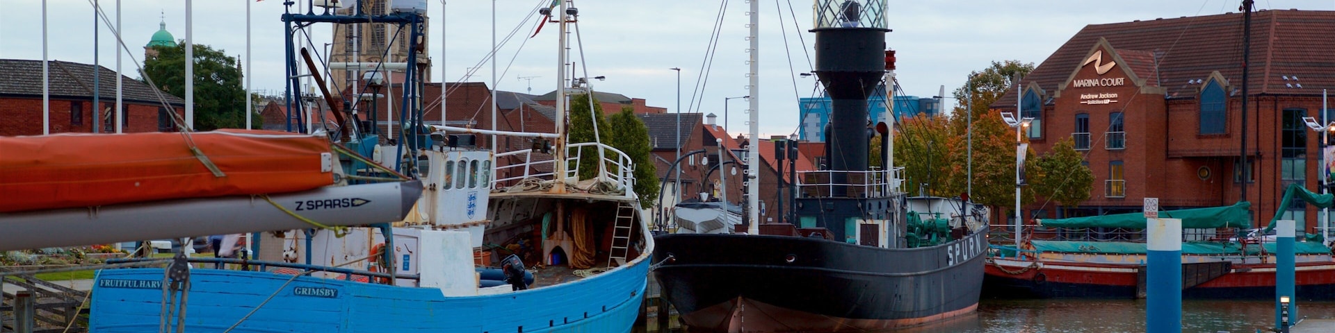 Spurn Lightship que inclui uma baía ou porto