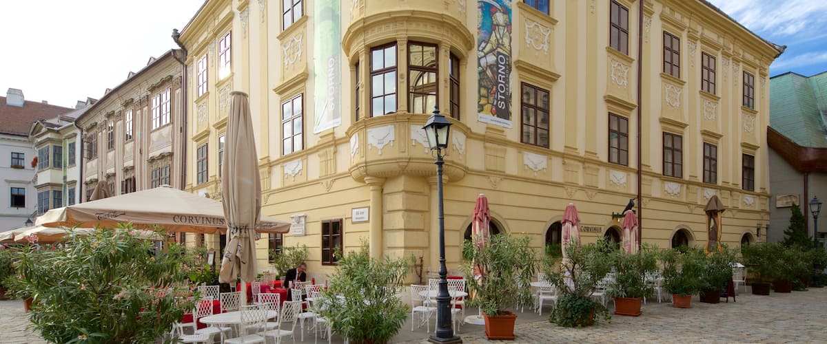 Sopron featuring heritage architecture and cafe lifestyle