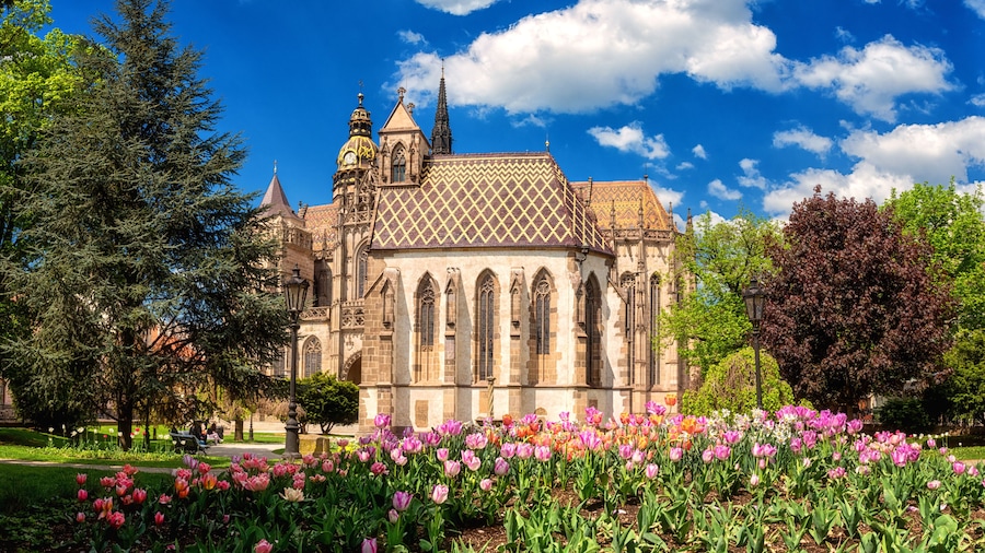 St. Michael chapel and St. Elisabeth cathedral in Kosice, Slovakia