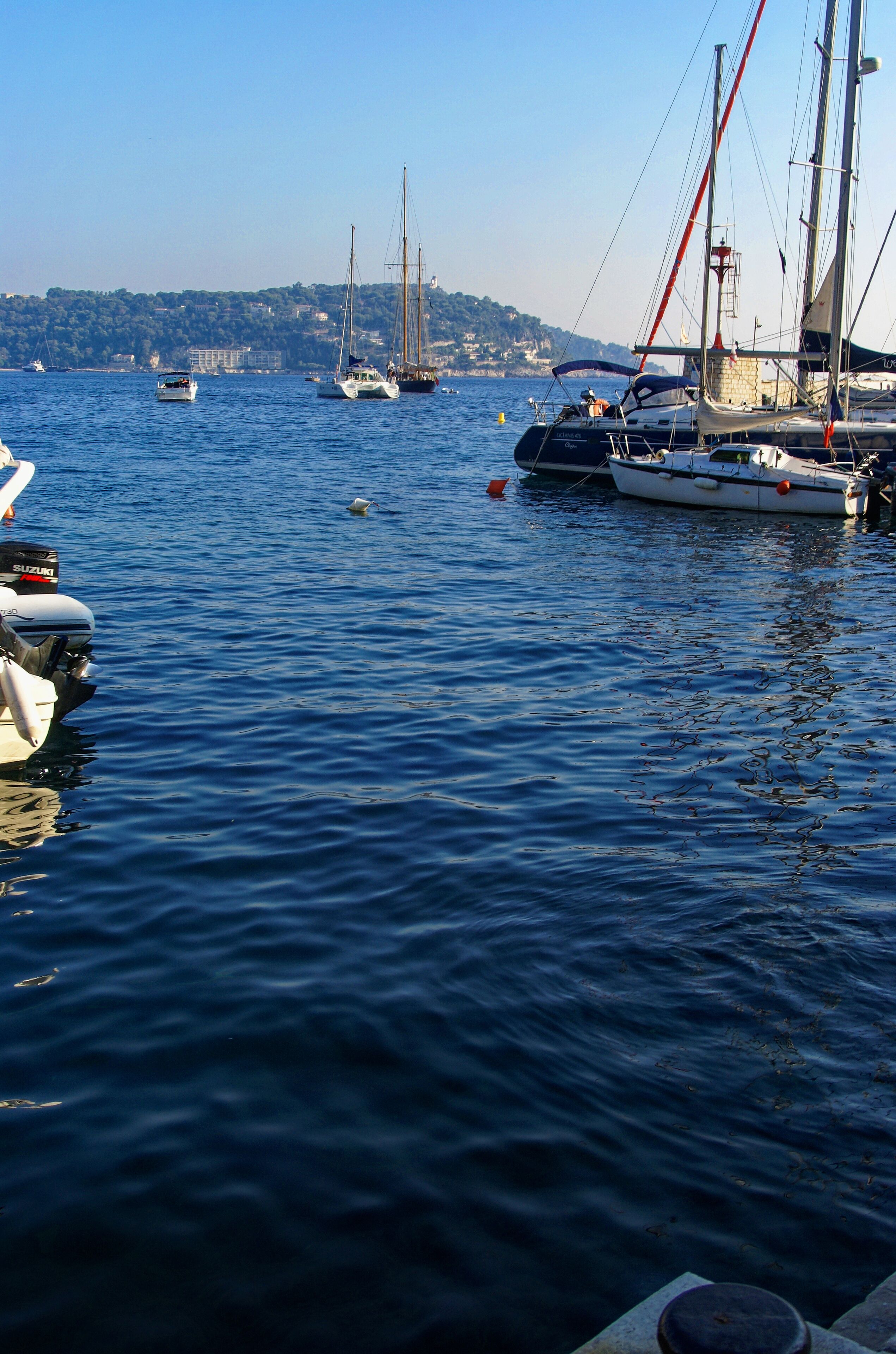 Villefranche-sur-Mer - Quai de l'Amiral Courbet - View SE towards Cap-Ferrat