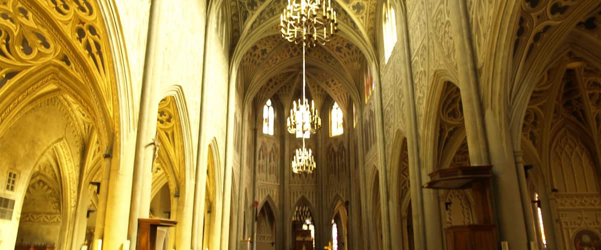 Inside sight of the cathedral of Chambéry, Savoie, France.