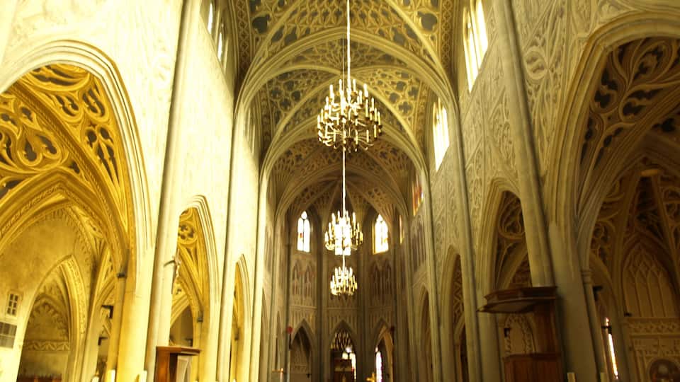 Inside sight of the cathedral of Chambéry, Savoie, France.