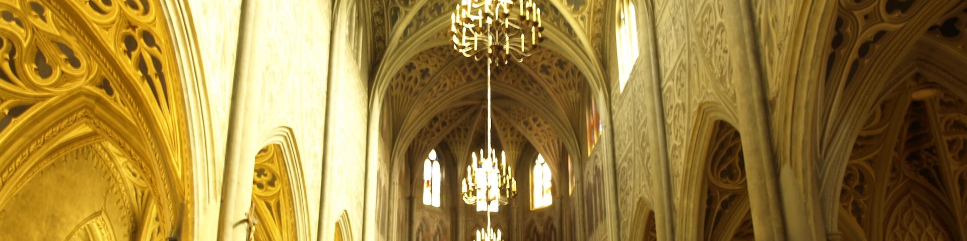 Inside sight of the cathedral of Chambรฉry, Savoie, France.