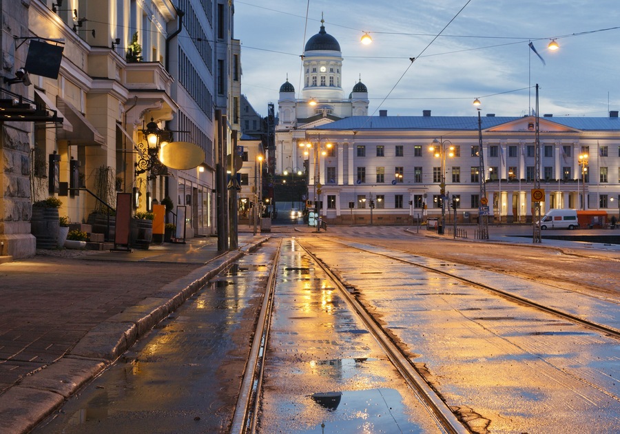 Helsinki, Finland after the rain