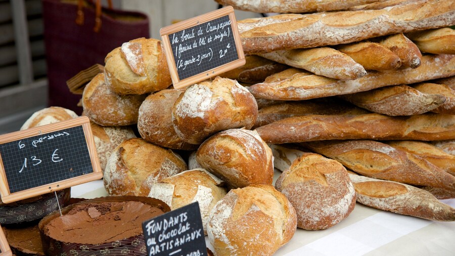 Burdeos ofreciendo comida