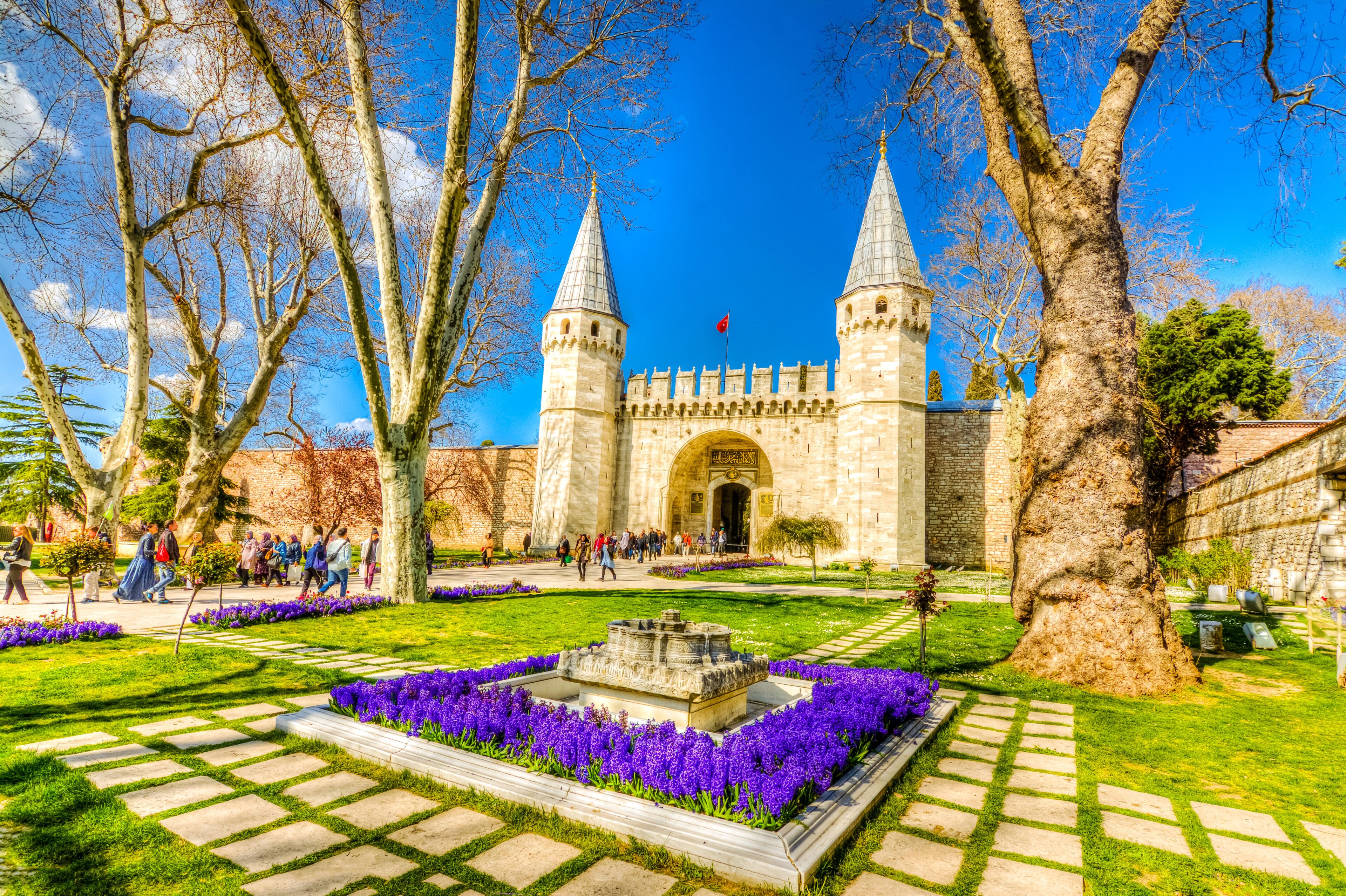 The gate of Salutation in Topkapi Palace. Topkapi Palace is popular tourist attraction in the Turkey.
