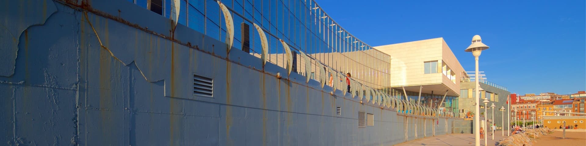 Talasoponiente showing a coastal town and a sandy beach