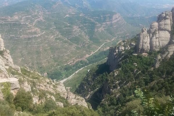 View of Monserrat and the surrounding area from the Balcony at the Sant Joan Funicular Station at the peak of the mountain #AboveItAll #LifeAtExpedia #VisitSpain
