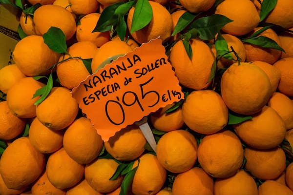 naranjas de Soller, frutas y verduras Miquel Gelabert , Palma, Mallorca,Islas Baleares, Spain.