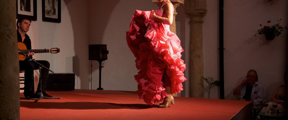 Córdoba que incluye arte escénica y vistas interiores y también una mujer