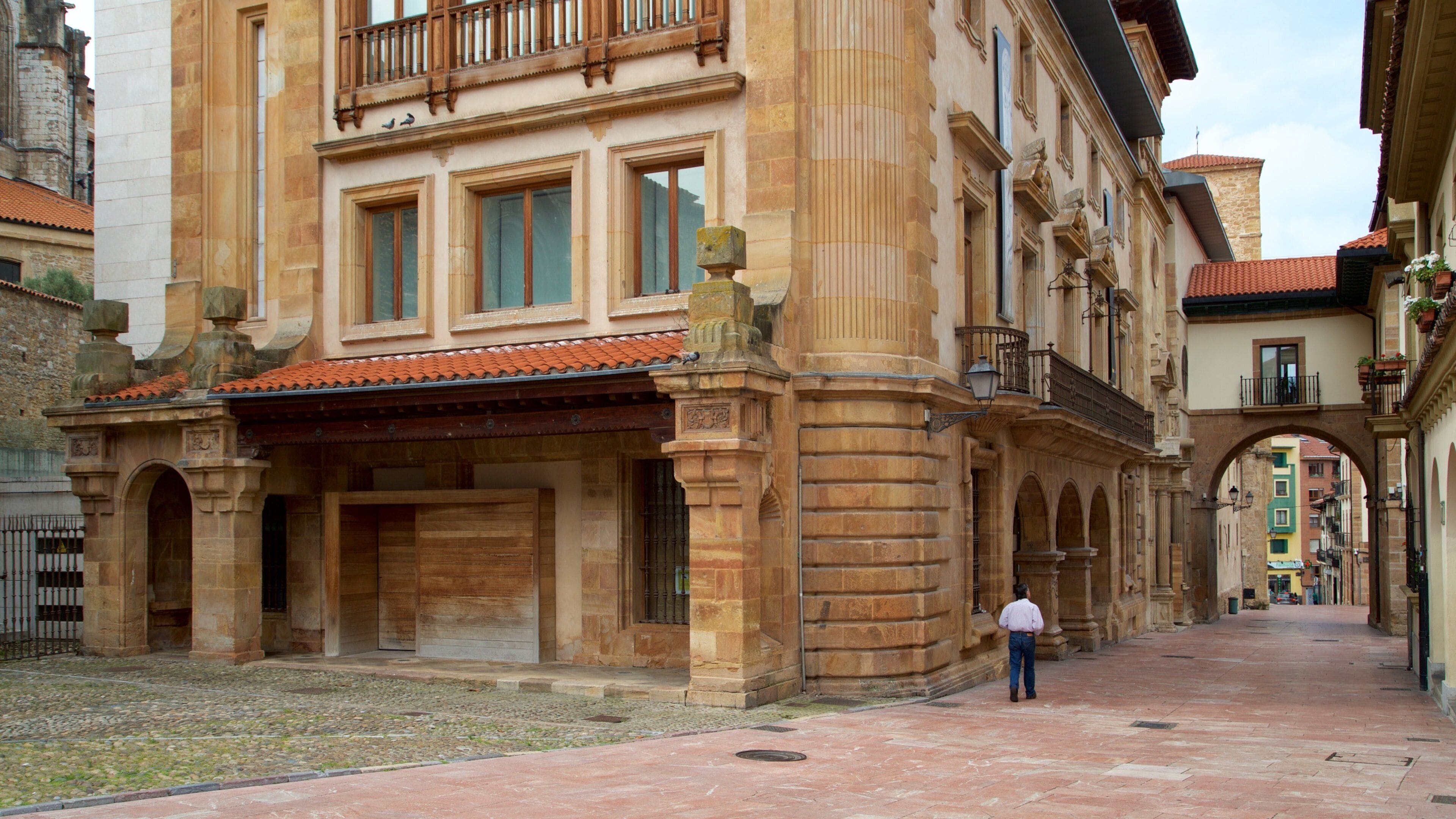Archaeological Museum of Asturias which includes street scenes and heritage elements as well as an individual male