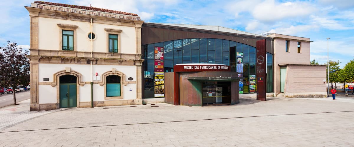 MBPAW4 GIJON, SPAIN - SEPTEMBER 25, 2017: The Asturias Gijon Railway Museum or Museo del Ferrocarril de Asturias in Gijon in Asturias, Spain