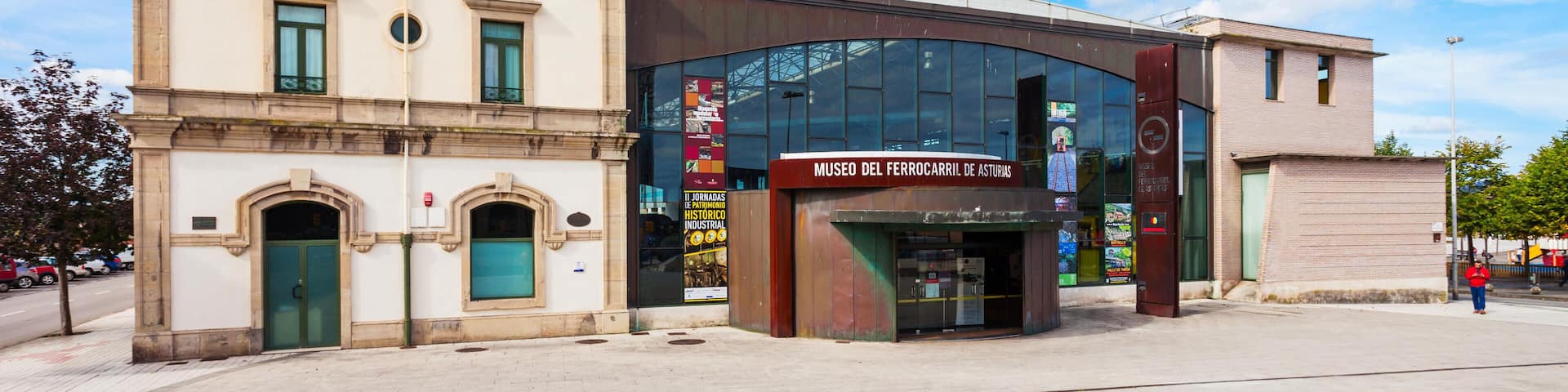 MBPAW4 GIJON, SPAIN - SEPTEMBER 25, 2017: The Asturias Gijon Railway Museum or Museo del Ferrocarril de Asturias in Gijon in Asturias, Spain