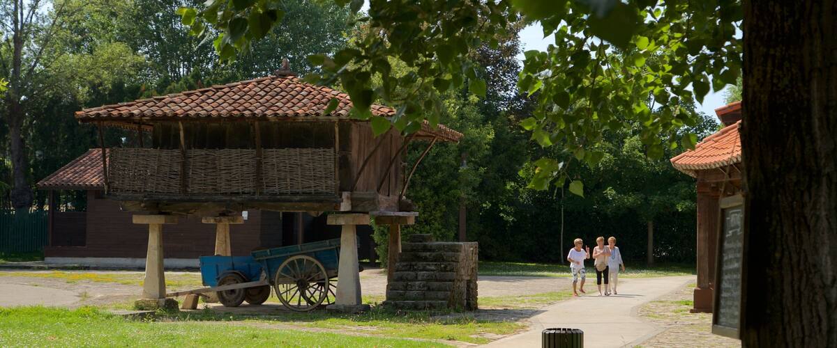 Museum of the Asturian People which includes heritage elements as well as a small group of people