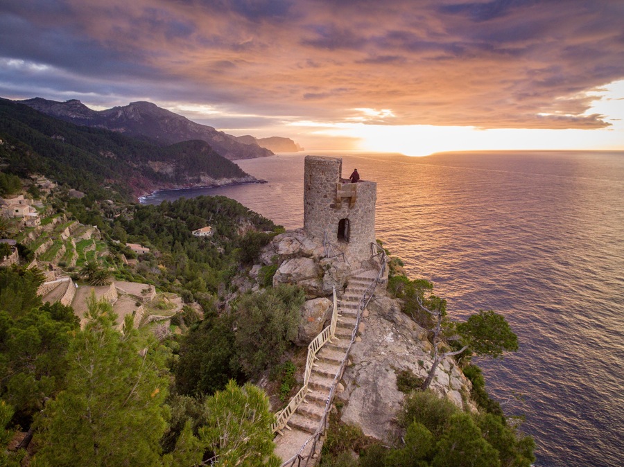 Torre des Verger, Mirador de ses Ànimes, Banyalbufa, Paraje natural de la Serra de Tramuntana, Mallorca, balearic islands, Spain