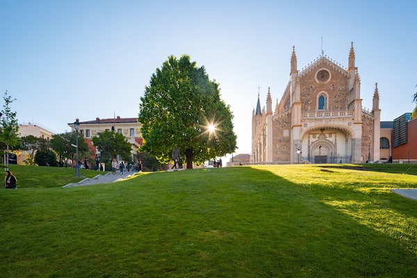 Church of San Jeronimo El Real featuring a church or cathedral, heritage architecture and a garden