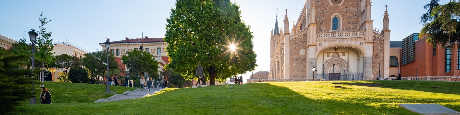 Church of San Jeronimo El Real featuring a church or cathedral, heritage architecture and a garden
