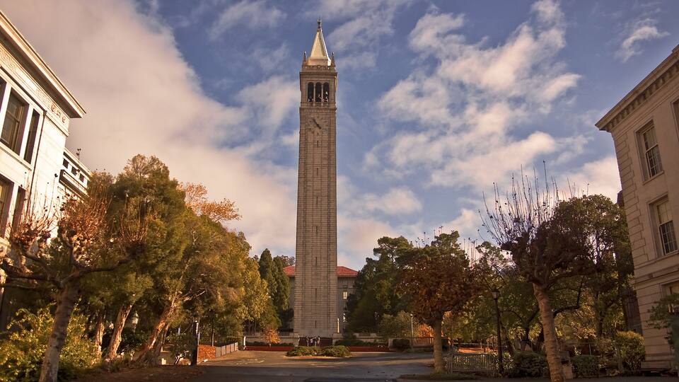 The famous Campanile tower at the University of California at Berkeley