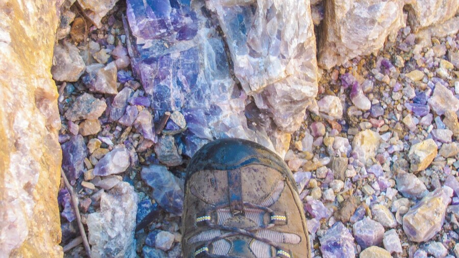Just a chunk of Amethyst hanging out on the ground. This mine is definitely a place to check out if you are in Ontario!