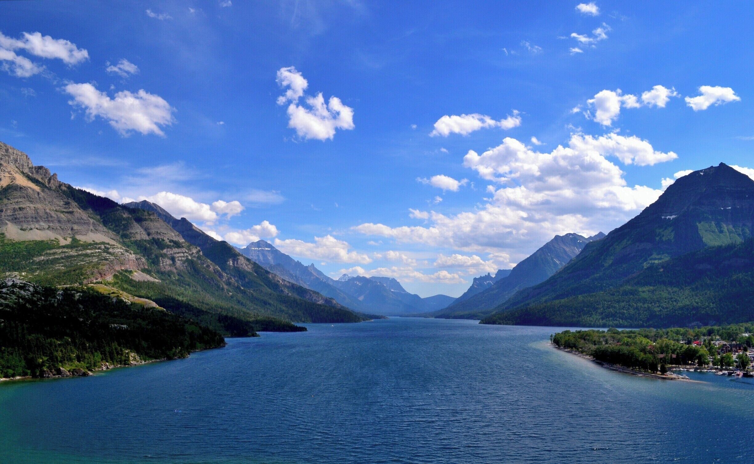 View from the Prince of Wales Hotel. You can see Waterton Village in the bottom right corner.