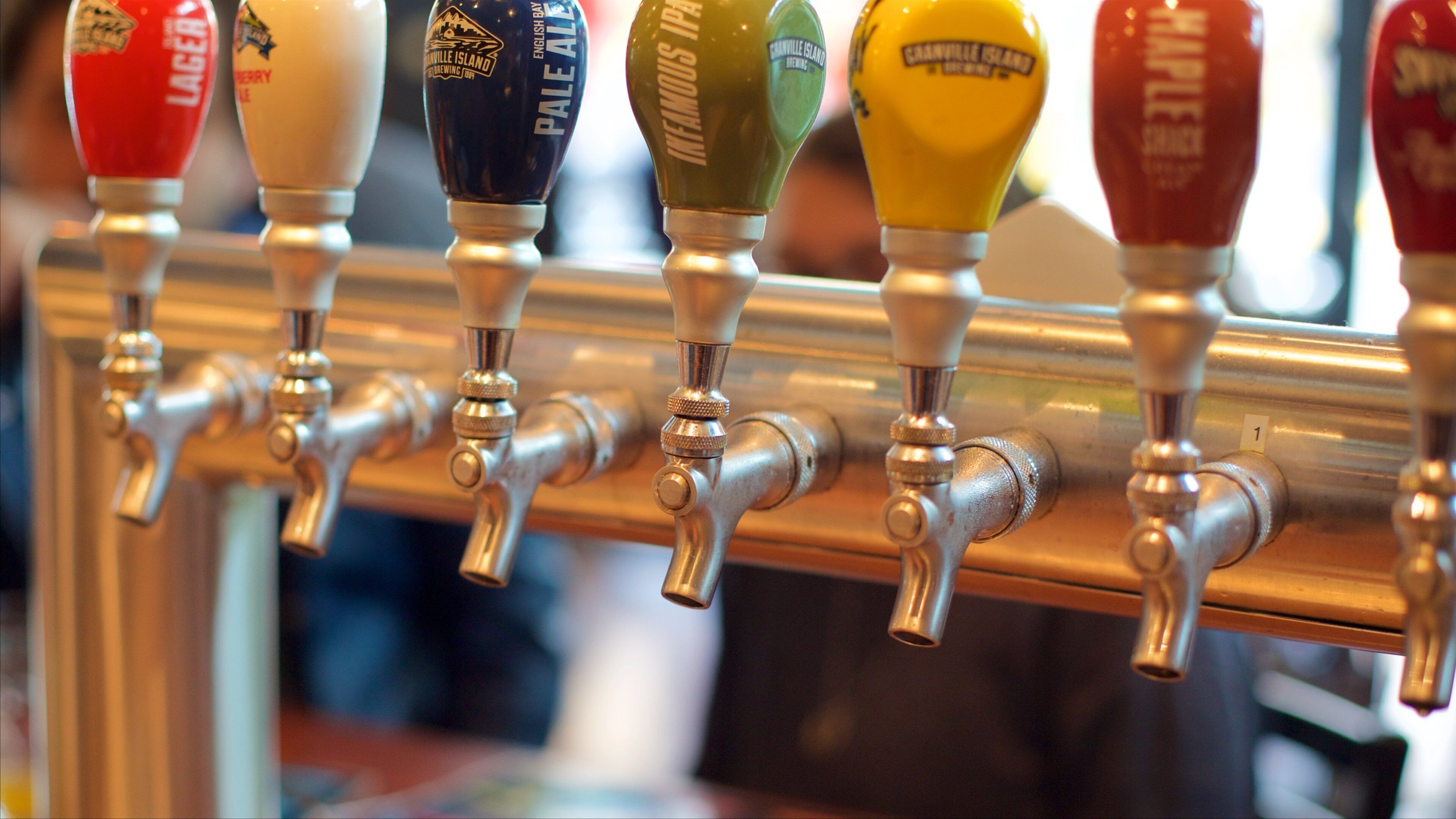 Granville Island Brewing which includes interior views