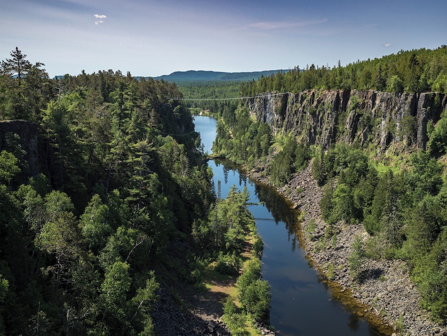 Nice spot with 2 really long suspension bridges crossing the Eagle Canyon.