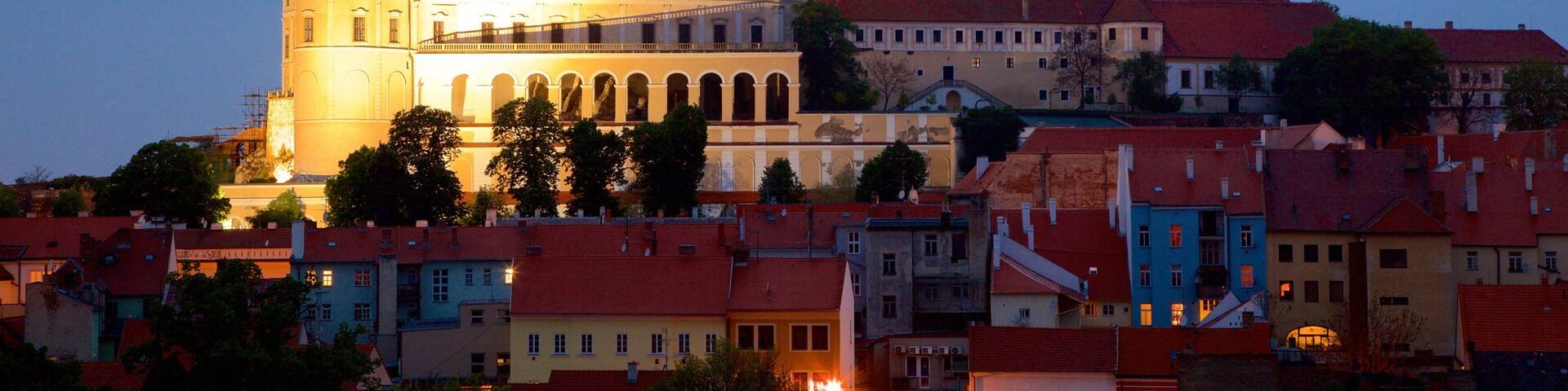 South Moravian showing a city
