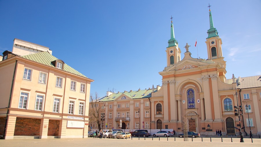 Varsovie montrant patrimoine historique et square ou place