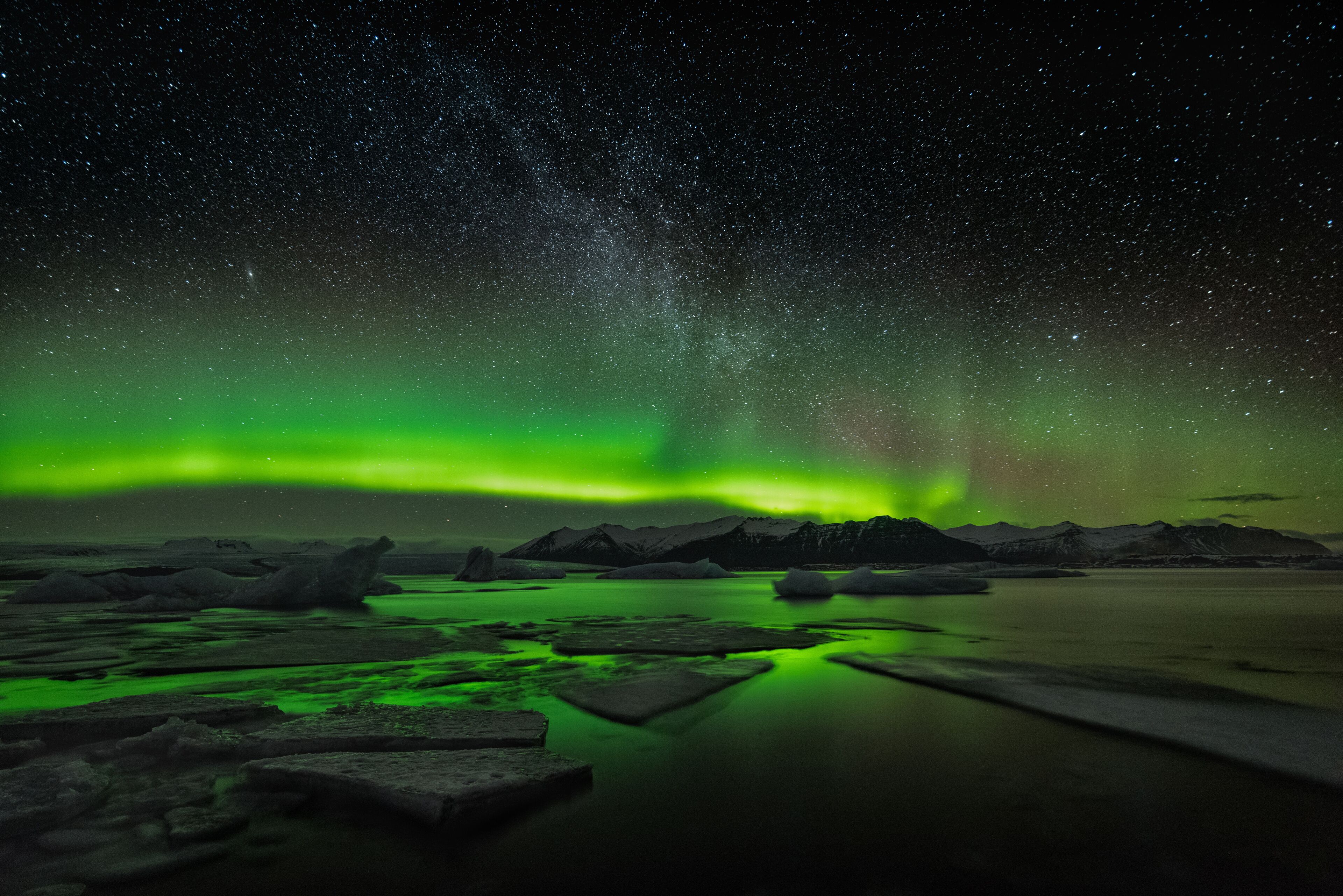 Iceland Jökulsárlón Northen Lights