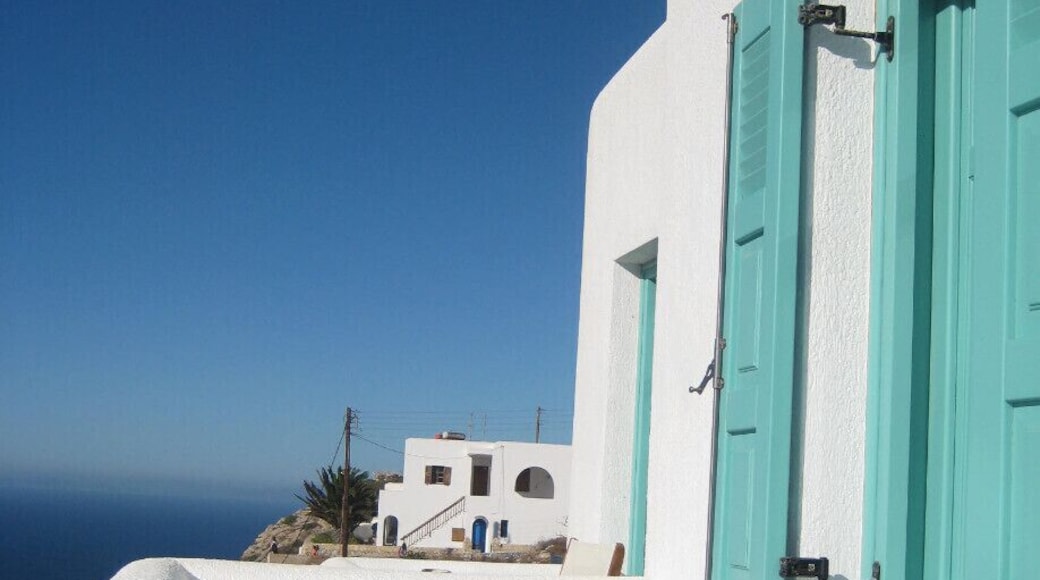 Folegandros island gets a lot less foreign tourists but it has beautiful, remote beaches and a very charming center square with lots of bars, cafes, shops, and cats! Yes, cats are Everywhere on this Greek island.