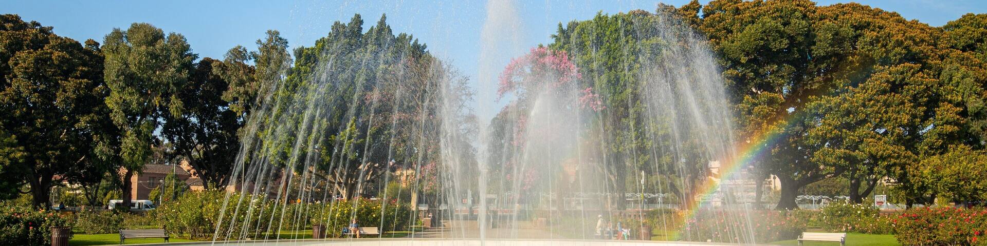 Rose Garden which includes a fountain