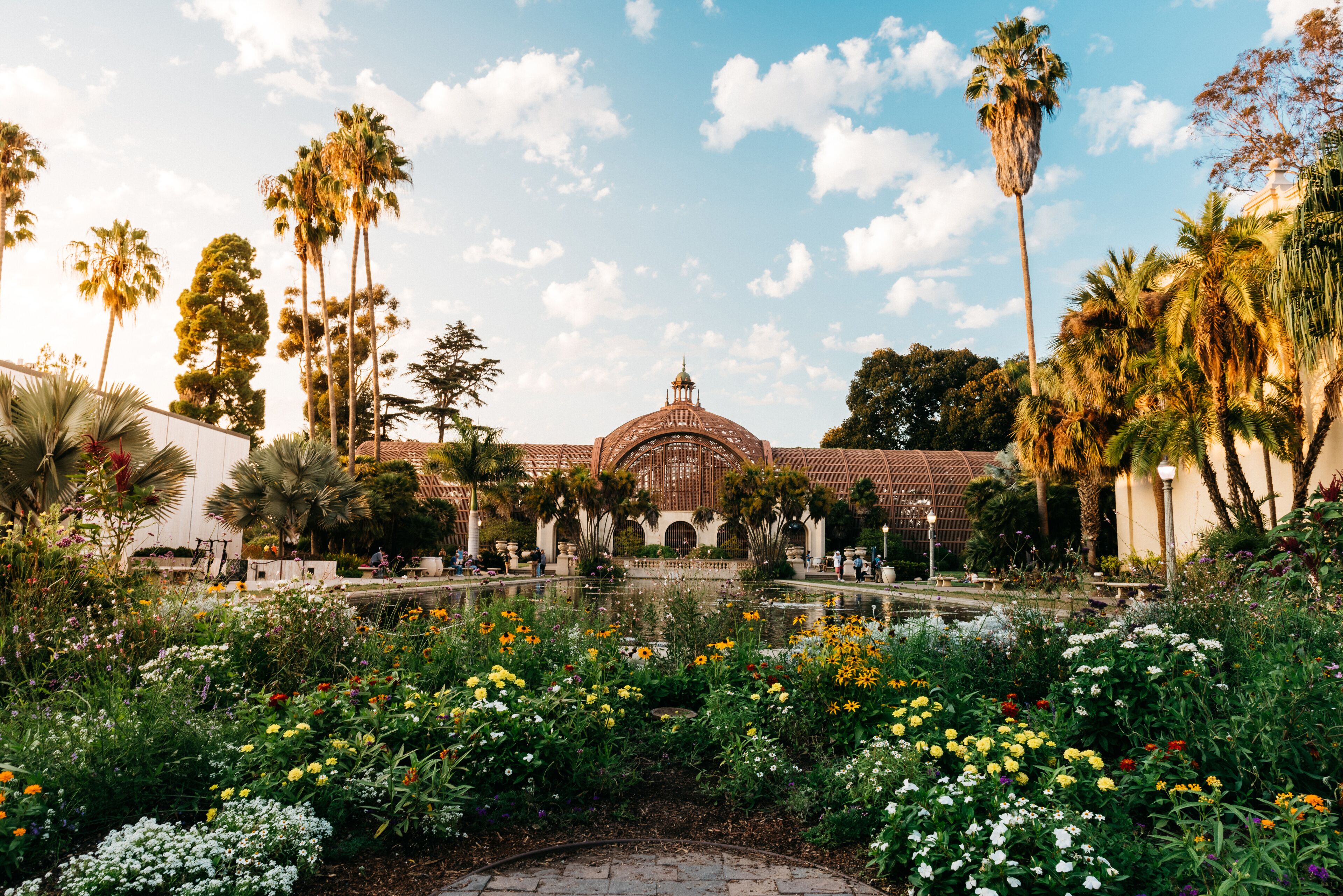 Botanical building and pond inside Balboa Park, San Diego, California