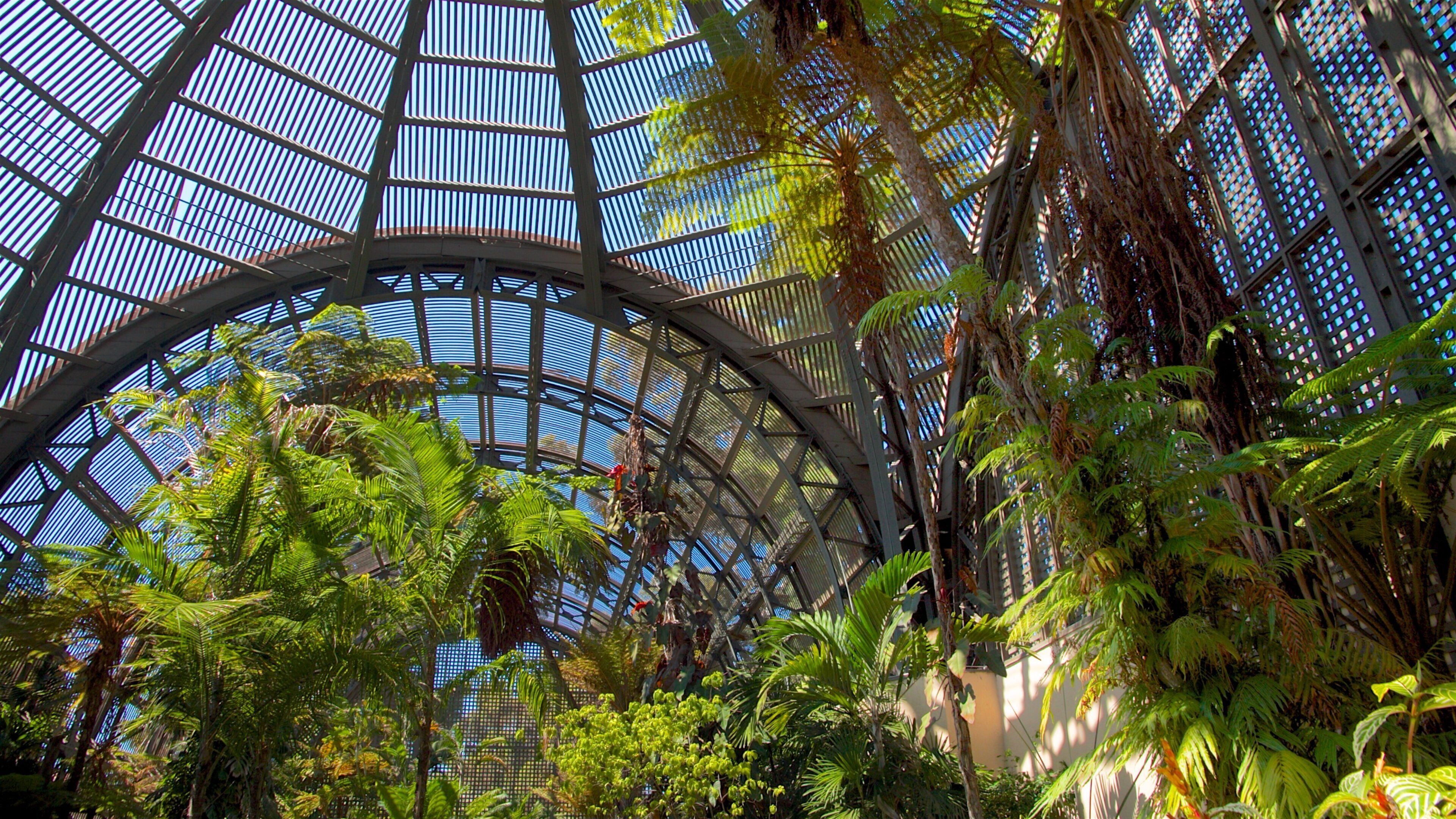 Botanical Building featuring a park and interior views