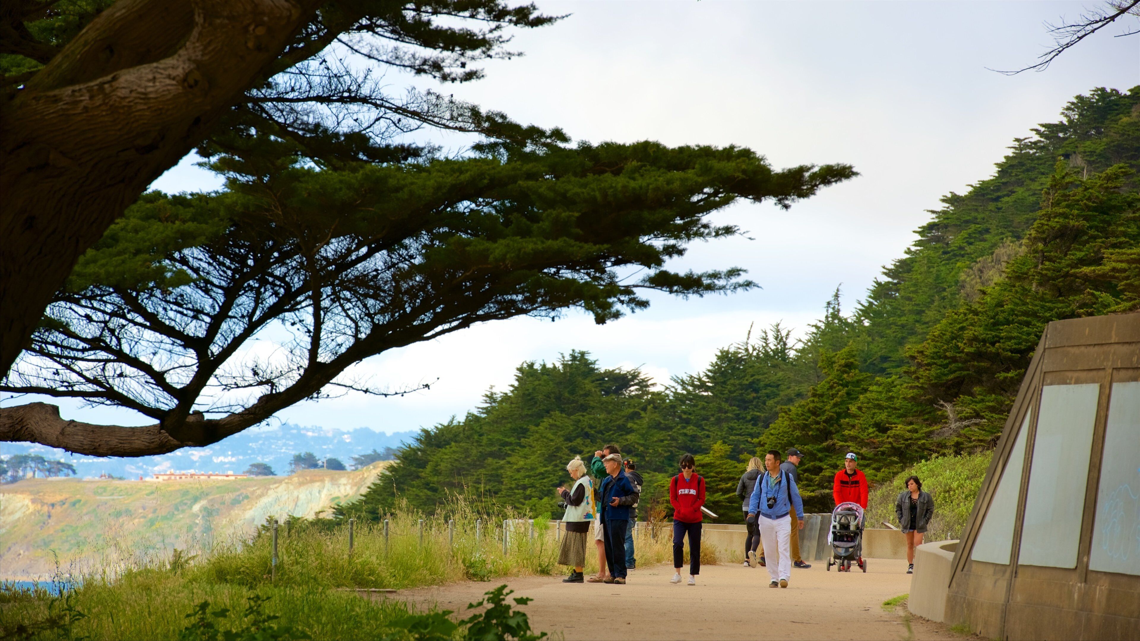 Coastal Trail which includes a park as well as a small group of people