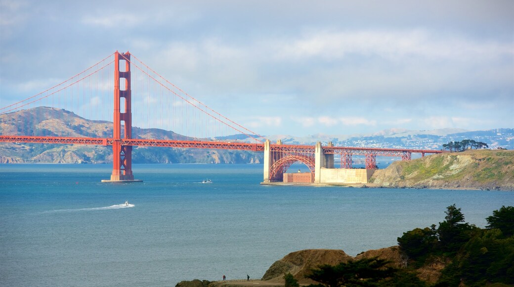 Coastal Trail featuring a bridge and a river or creek