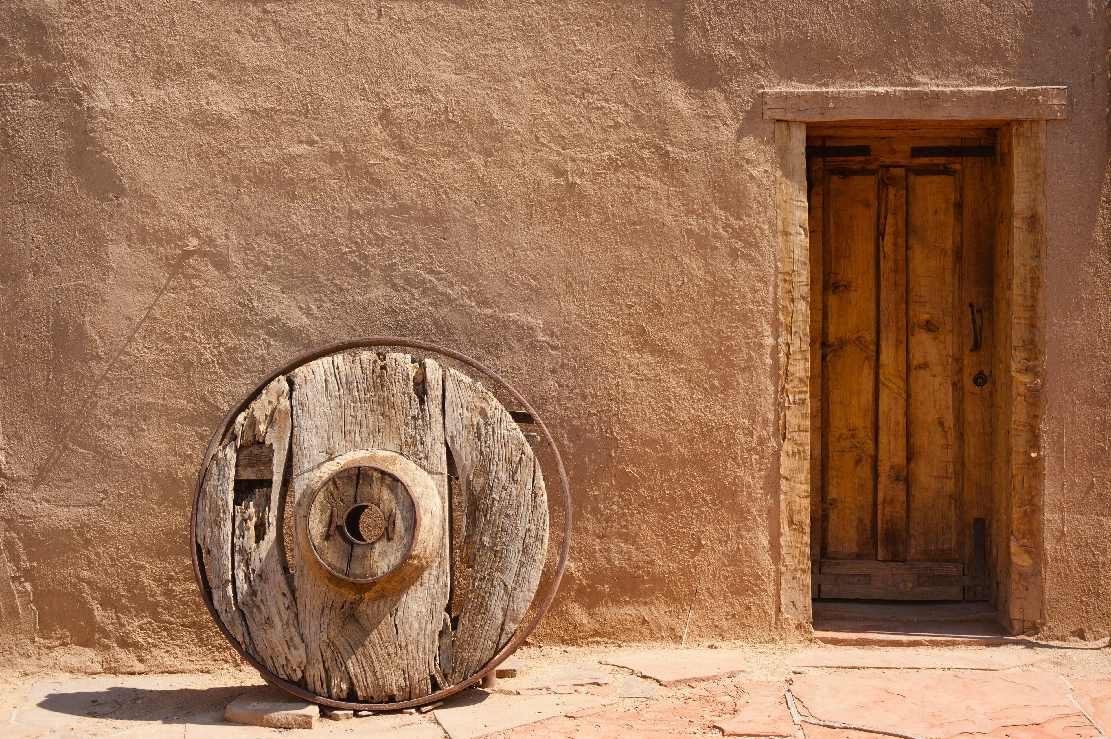 Oxcart Wheel at Kit Carson Home and Museum