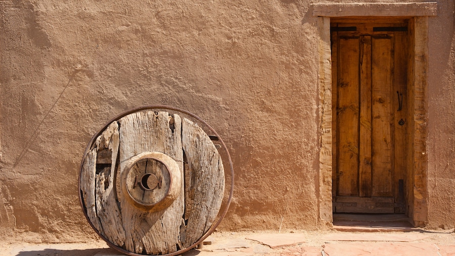 Oxcart Wheel at Kit Carson Home and Museum