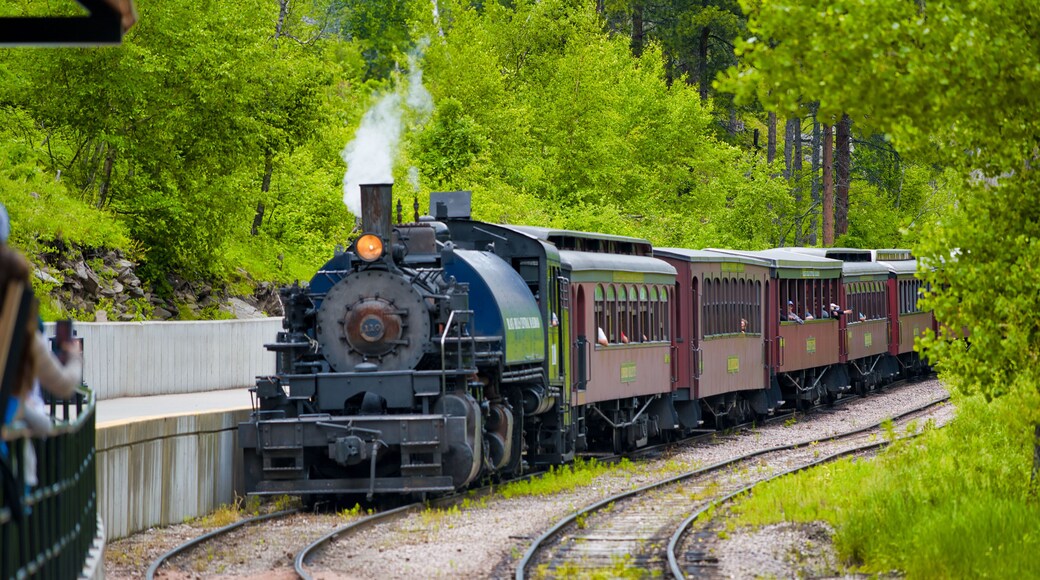 KEYSTONE, SD - JULY 4, 2019: 1880 Train in the Black Hills Central Railroad. This is a famous tourist attraction