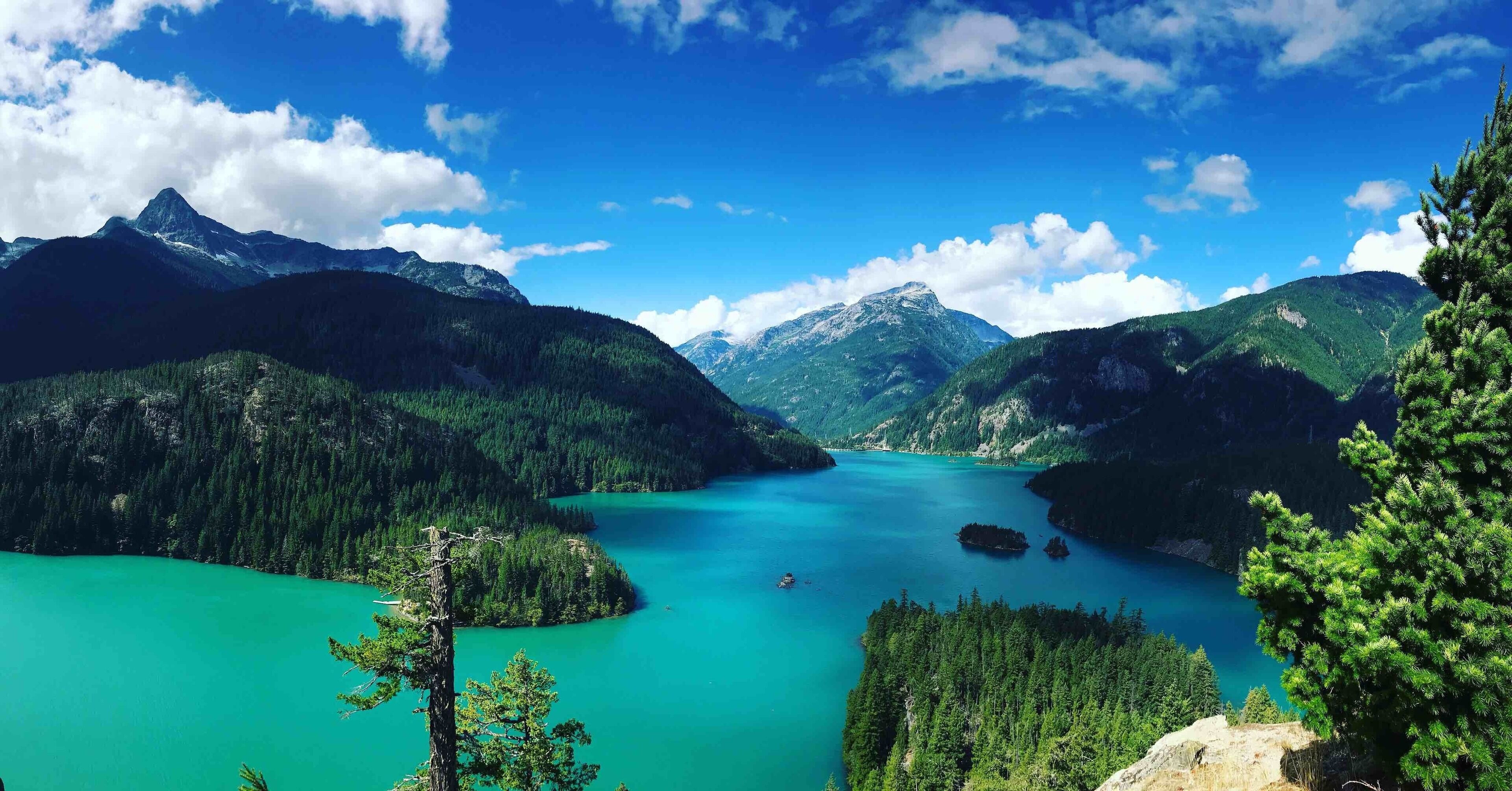 Turquoise glacier water at Diablo Lake