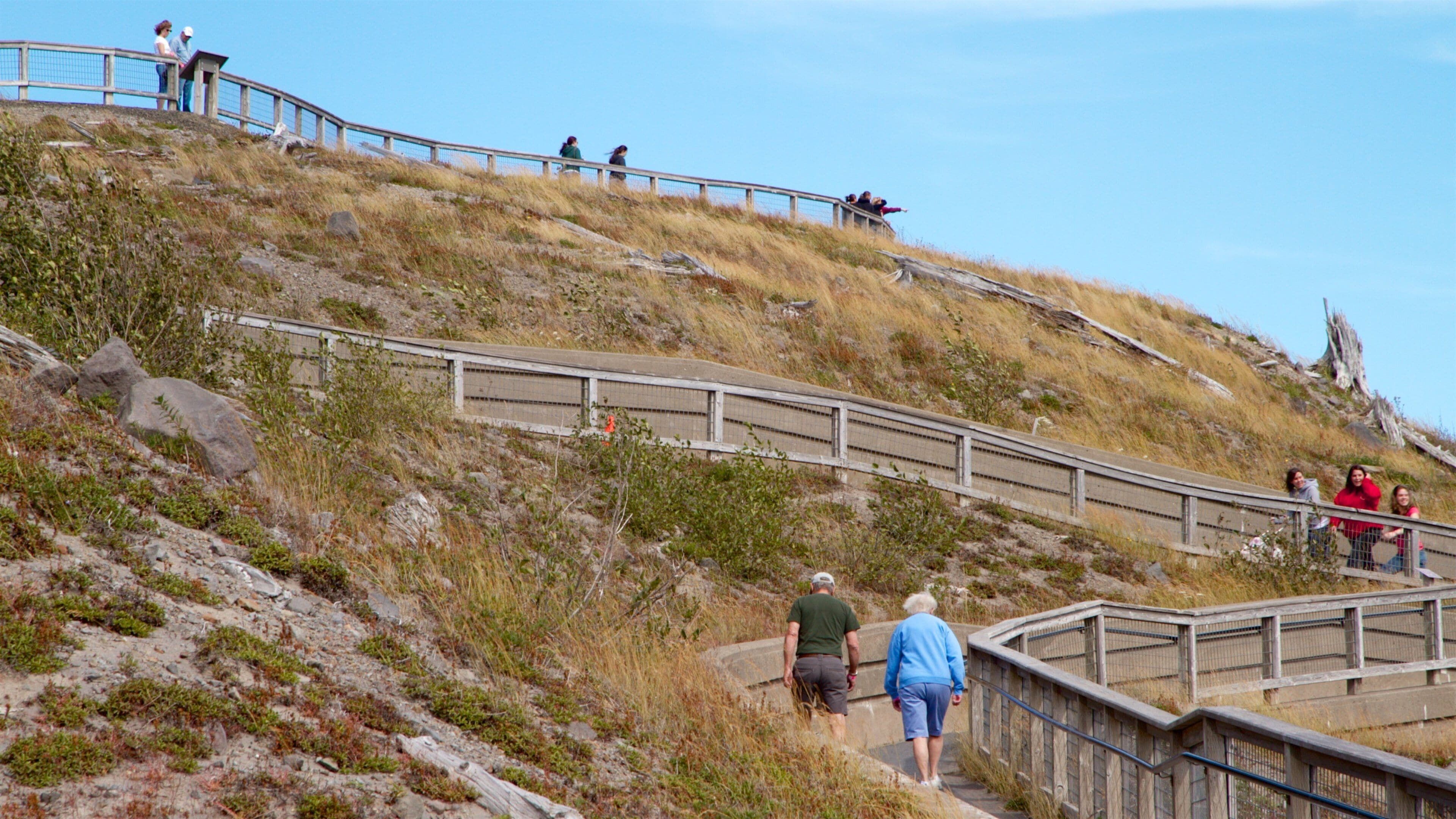 Portland som viser vandring eller fottur og rolig landskap i tillegg til par